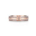 Tiffany Narrow Pave Moissanite Ring - 18K Rose Gold