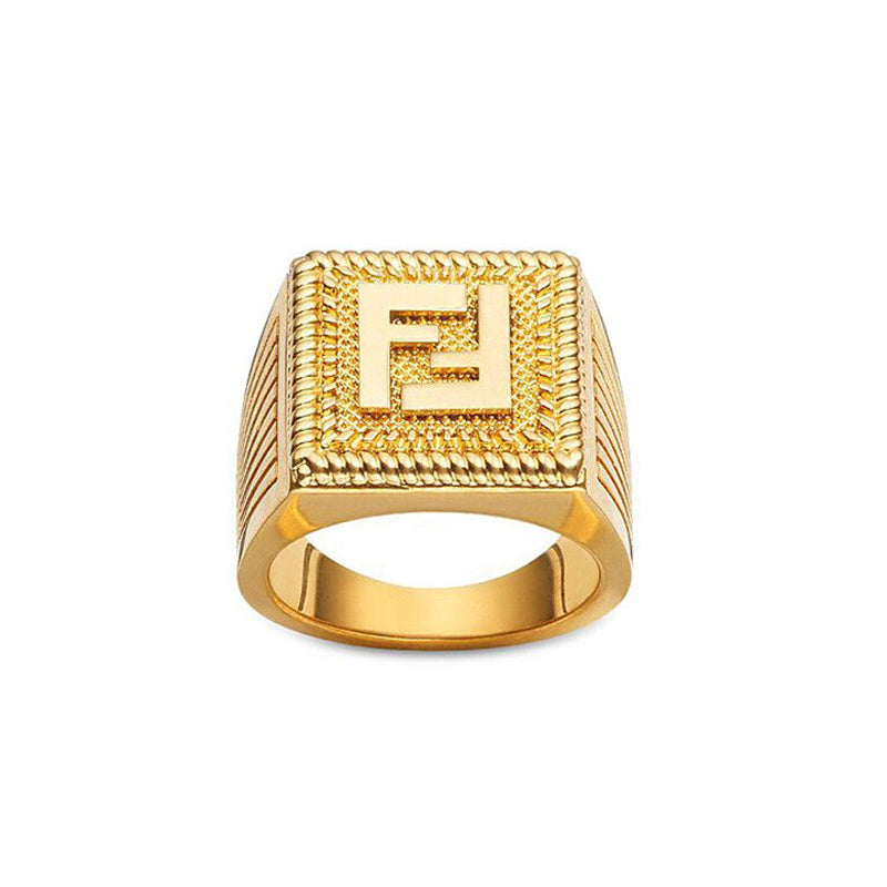 FF Guillochet Ring - 18K Gold
