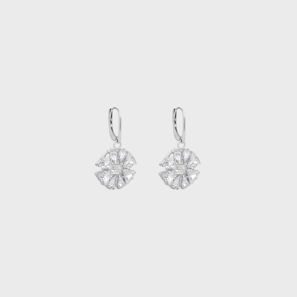 Celine Triomphe Daisy Earrings - 18K White Gold