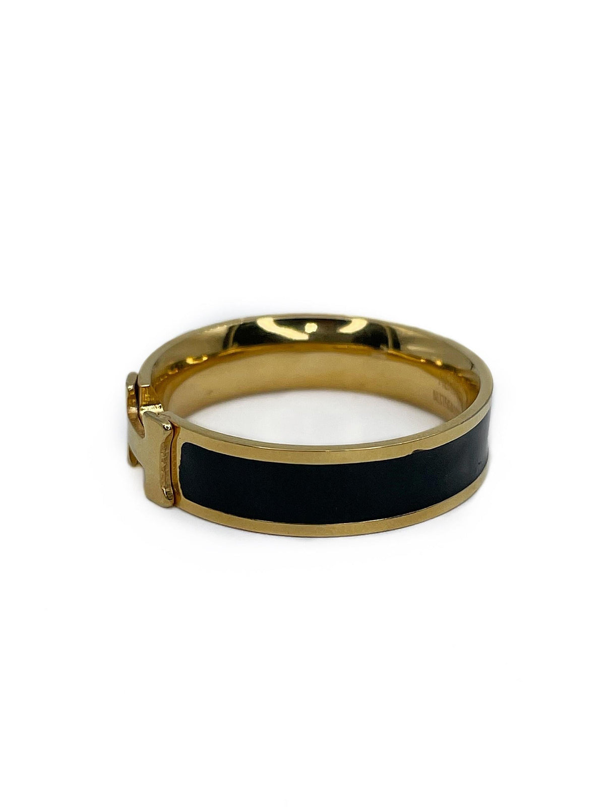 Hermes Vintage Clic H Ring - 18K Yellow Gold