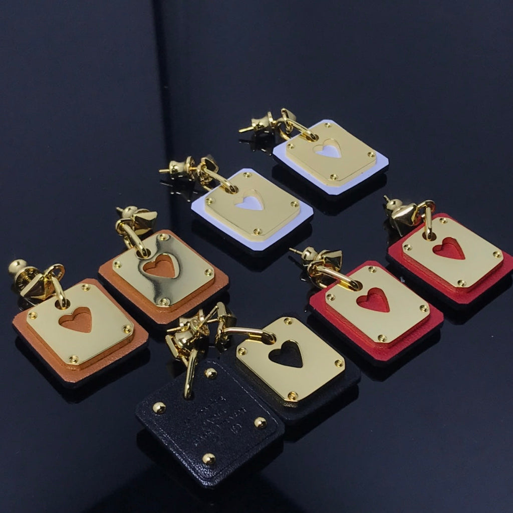 Hermes As De Celine White Earrings