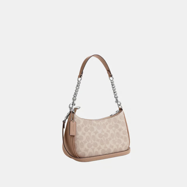 Coach Teri Shoulder Bag - Brown & Beige