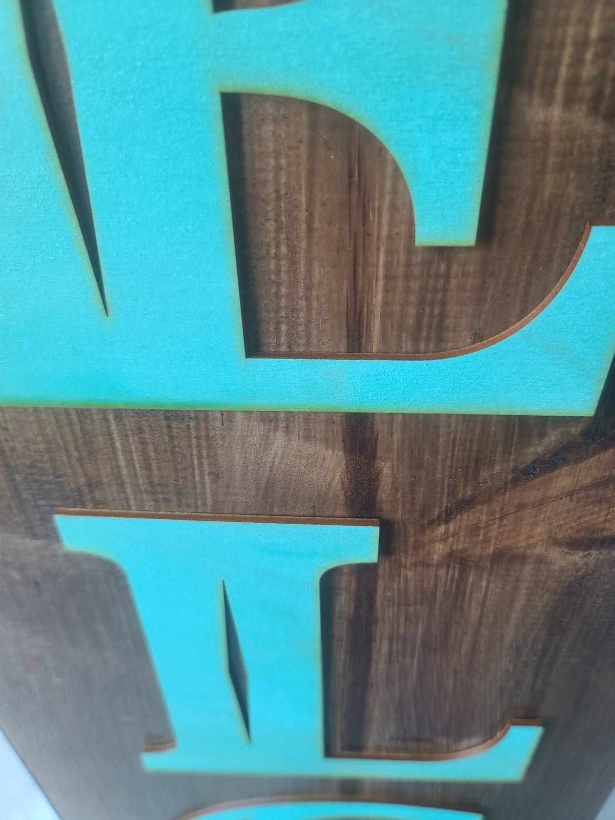 Personalized Teal and Gold Welcome Porch Sign - 5 ft