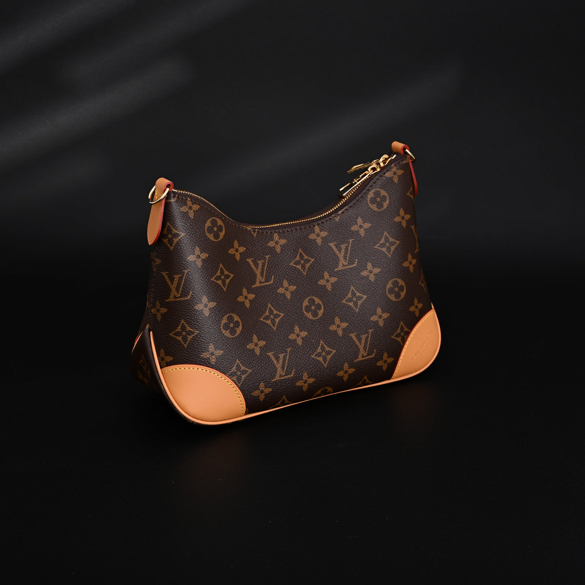 Louis Vuitton Boulogne Monogram Canvas Shoulder Bag – Classic Brown with Vachetta Leather Trim (M45832)
