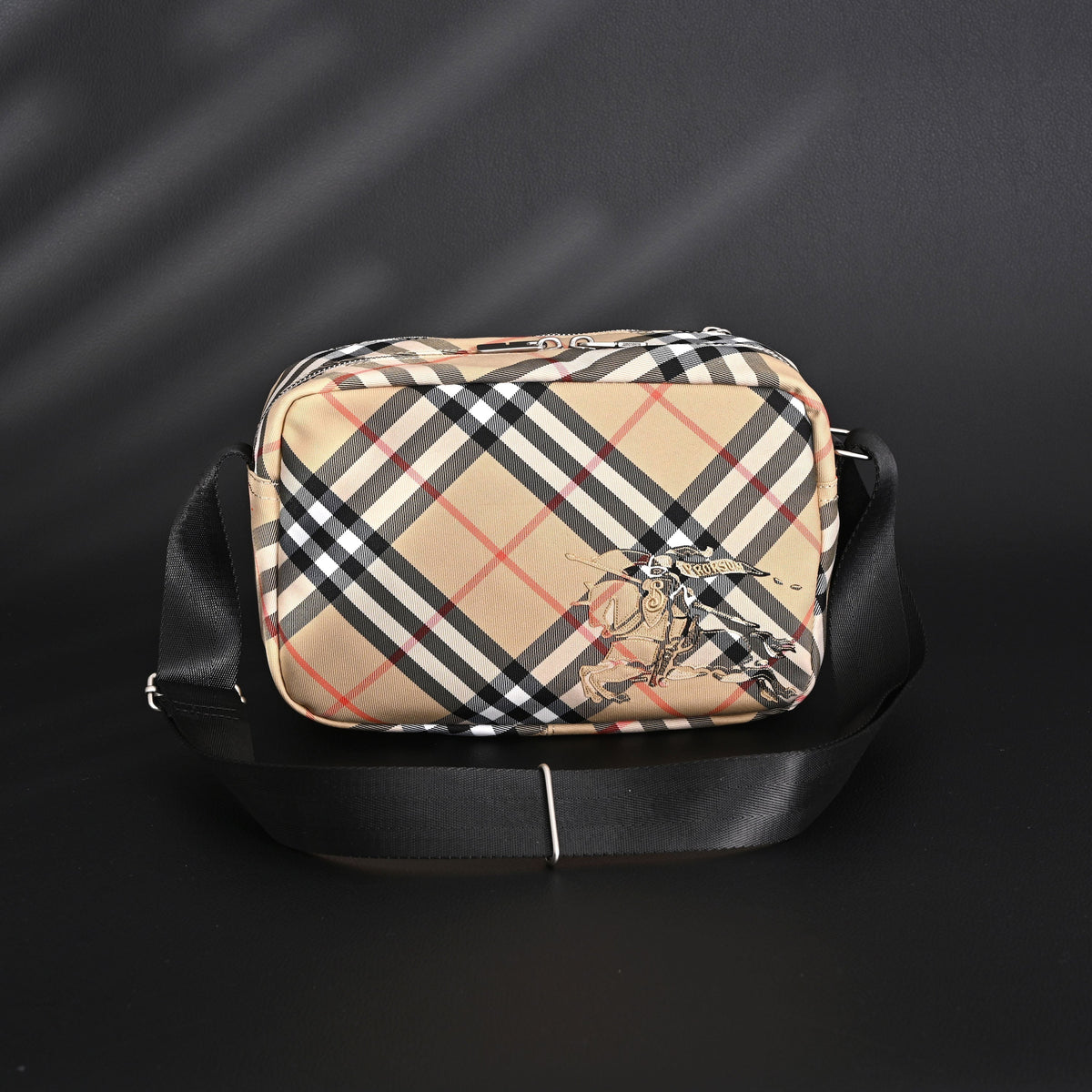 Burberry Vintage Check Canvas Crossbody Messenger Bag