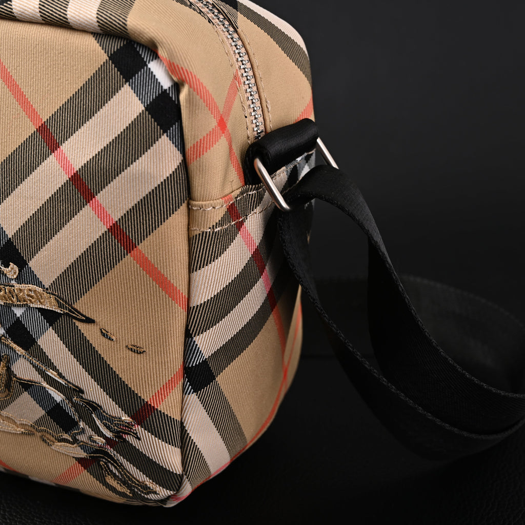 Burberry Vintage Check Canvas Crossbody Messenger Bag