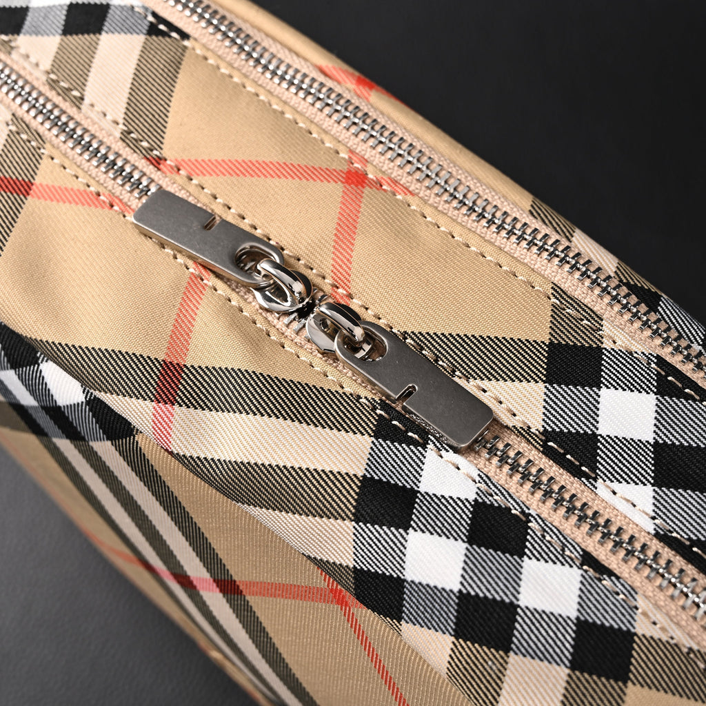 Burberry Vintage Check Canvas Crossbody Messenger Bag