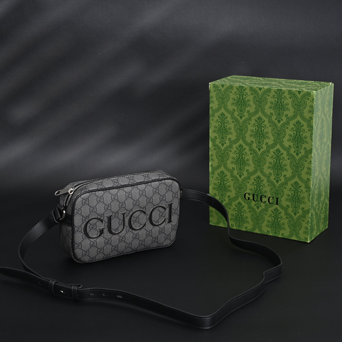 Gucci Ophidia GG Supreme Belt Bag – Black/Grey Monogram