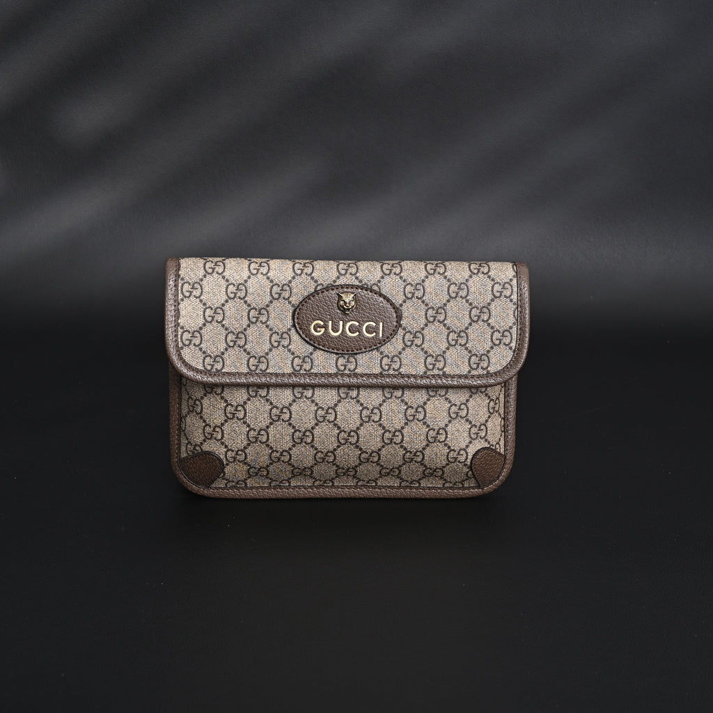 Gucci Ophidia GG Supreme Mini Belt Bag – Beige/Ebony with Web Stripe