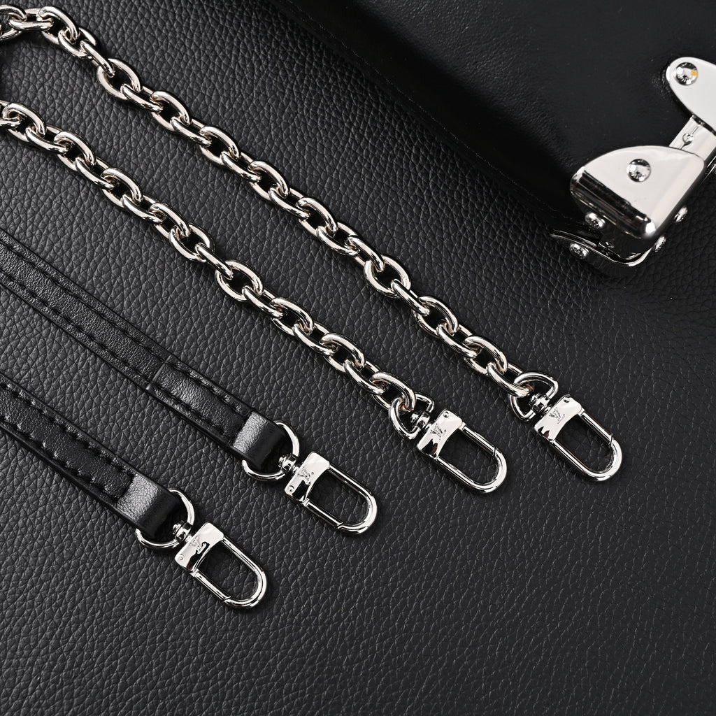 Louis Vuitton Soft Trunk Monogram Black Leather Crossbody Bag