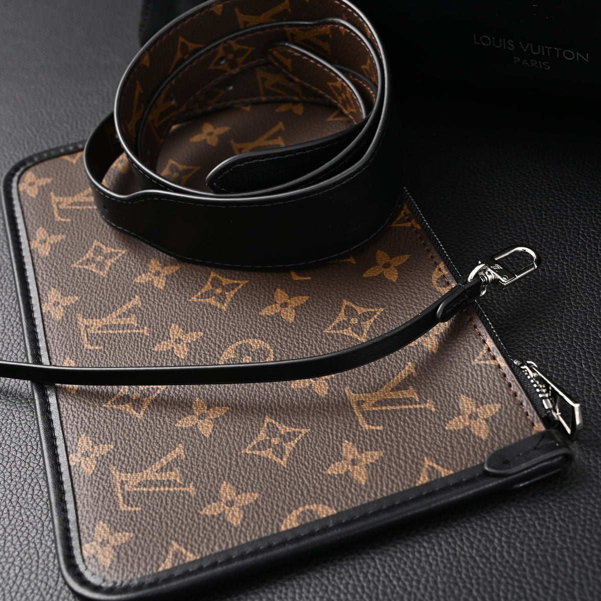 Louis Vuitton Black Mahina Leather Hobo Shoulder Bag