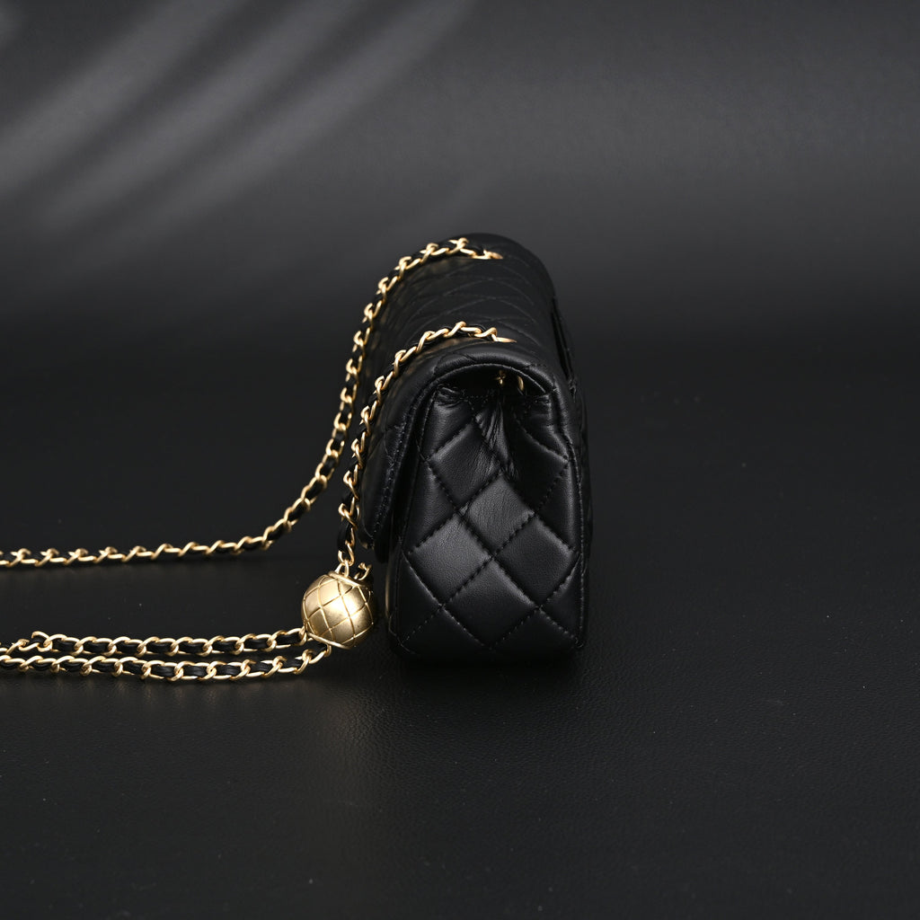 Chanel Classic Flap Mini Bag – Black Quilted Lambskin with Gold-Tone Hardware