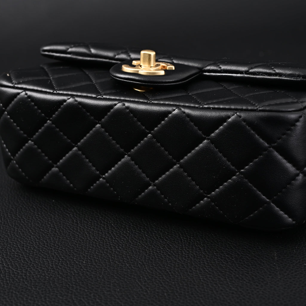 Chanel Classic Flap Mini Bag – Black Quilted Lambskin with Gold-Tone Hardware