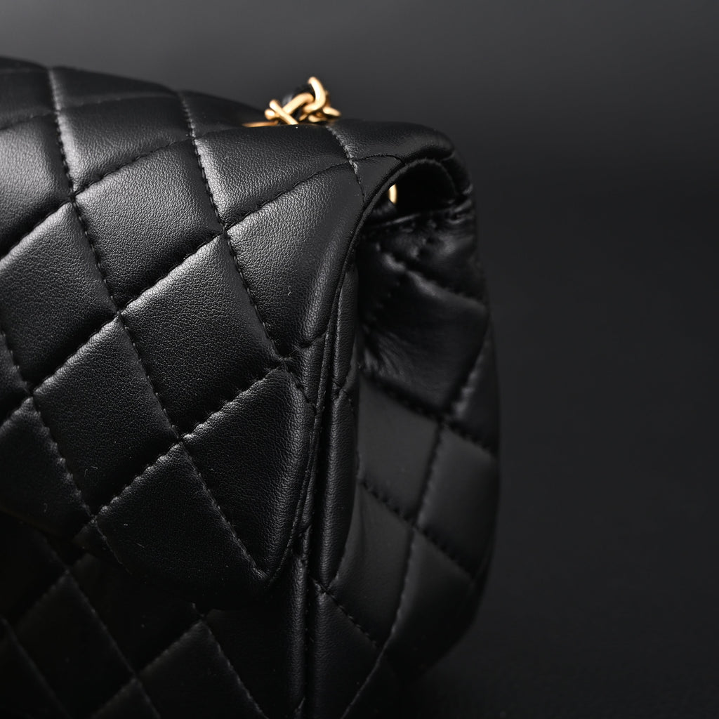 Chanel Classic Flap Mini Bag – Black Quilted Lambskin with Gold-Tone Hardware