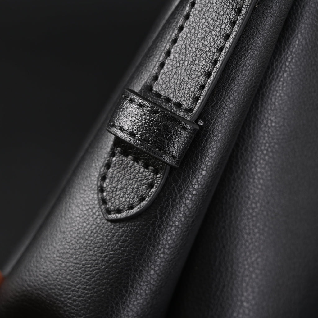 Prada Cleo Black Brushed Leather Shoulder Bag