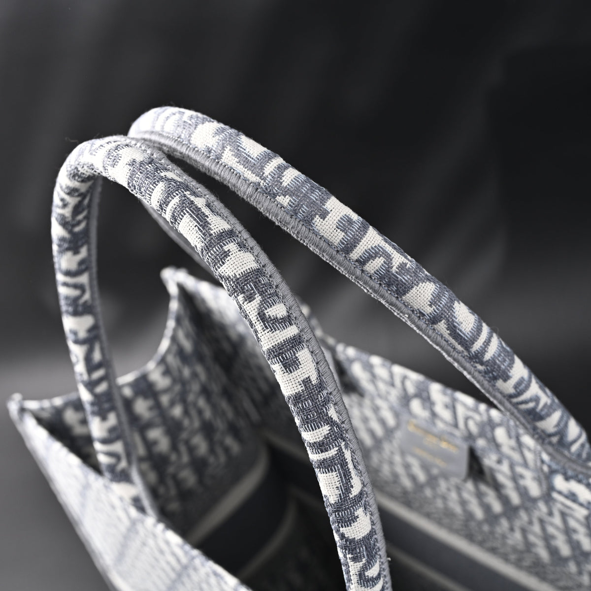 Christian Dior Large Book Tote – Grey Oblique Embroidery