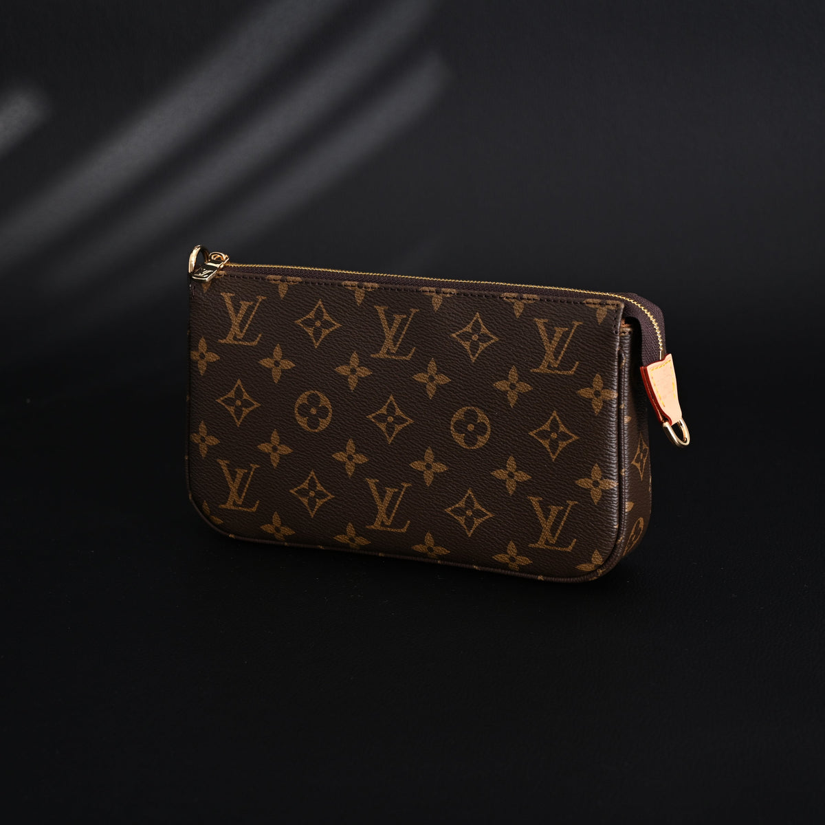 Louis Vuitton Pochette Accessoires Monogram Canvas Clutch Bag – Brown with Gold Chain (M82766)