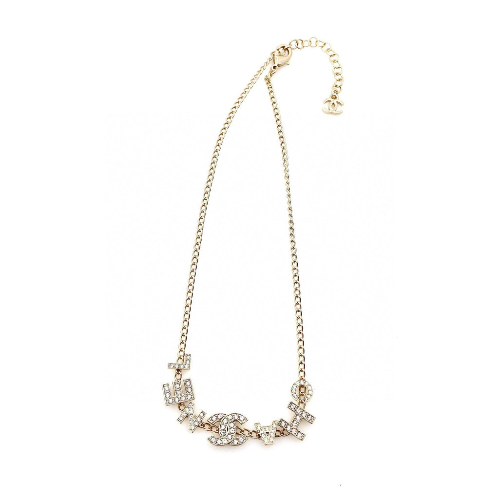 Chanel Script Diamond Necklace