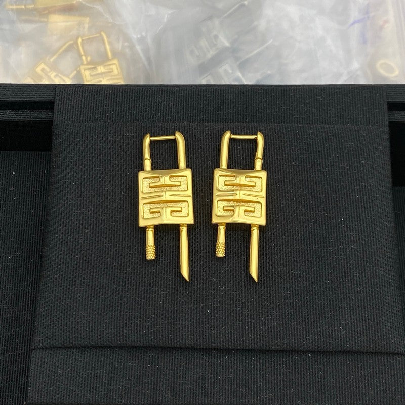 Given Lock Earrings - 18K Gold