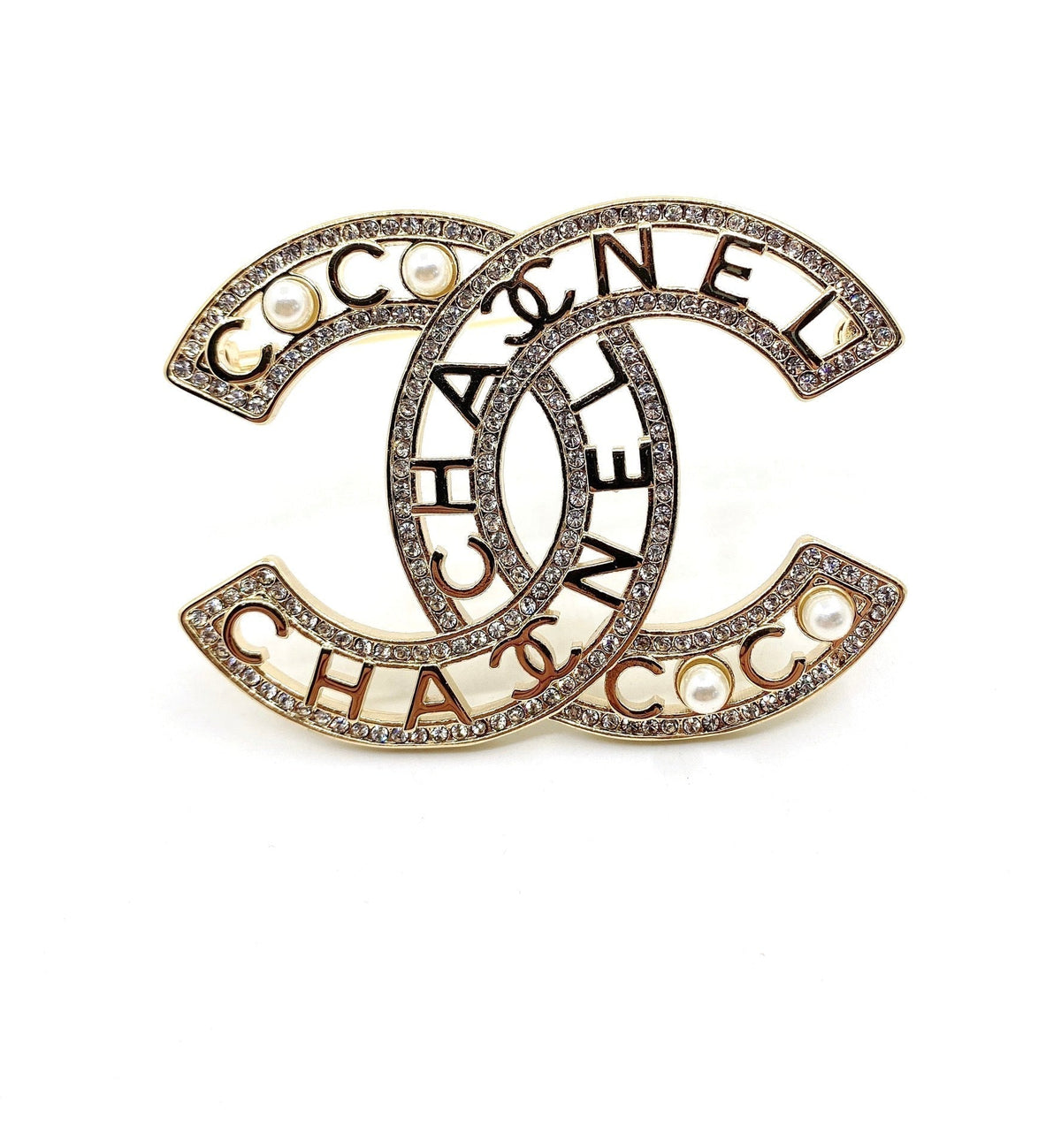 Chanel Script Diamond Brooch