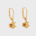 Celine Triomphe Solitaire Earrings - 18K Yellow Gold