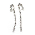 Chanel Long Crystal Earrings - 18K White Gold