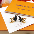 Louis Vuitton Black Blossom Earrings - 18K Yellow Gold
