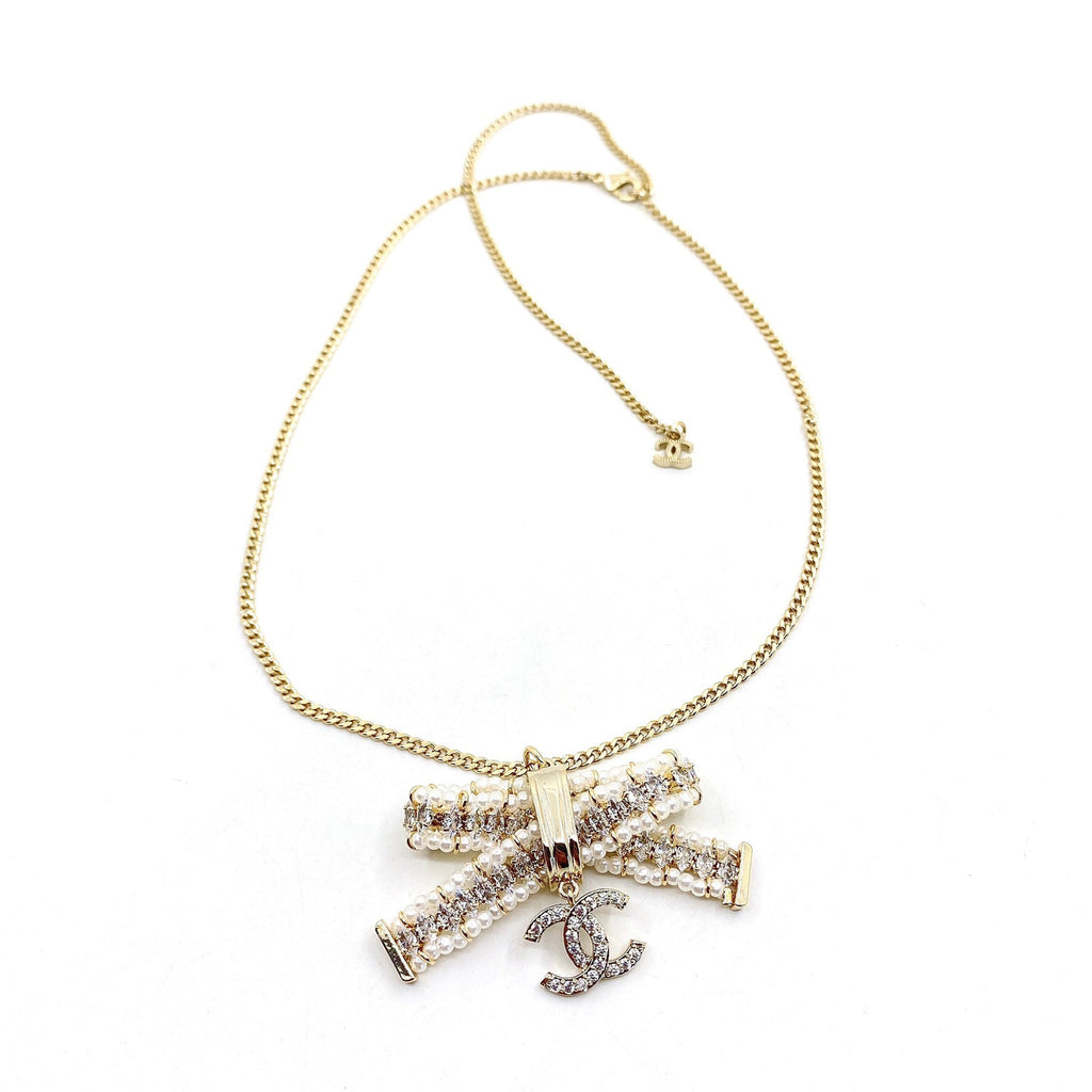 Chanel Bow Tie Necklace