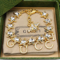 Gucci Double G Script Crystal Bracelet