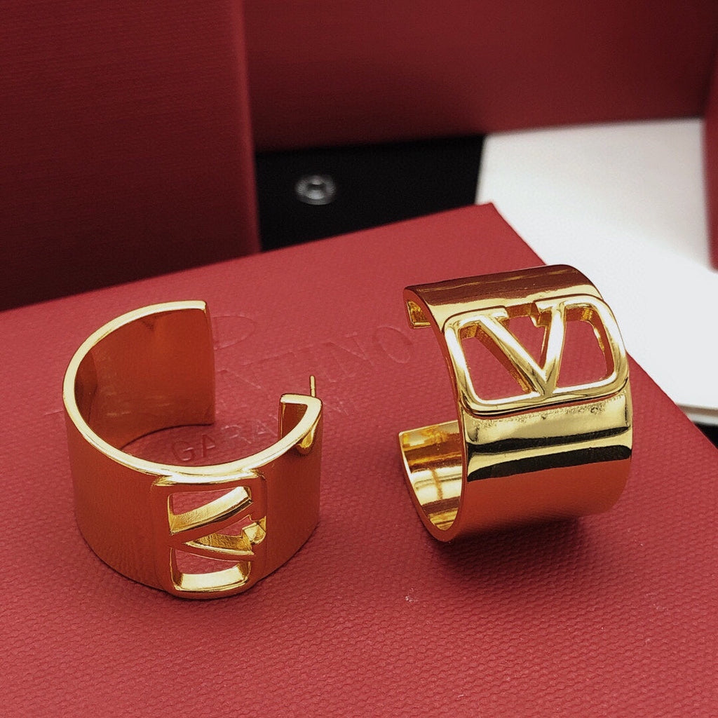 Valentino Cuff Earrings - 18K Yellow Gold