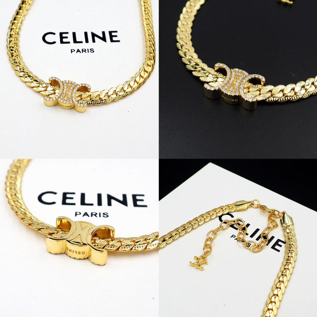 Celine Triomphe Diamond Necklace