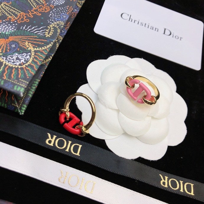 Dior Pink Heart Ring - 18K Yellow Gold