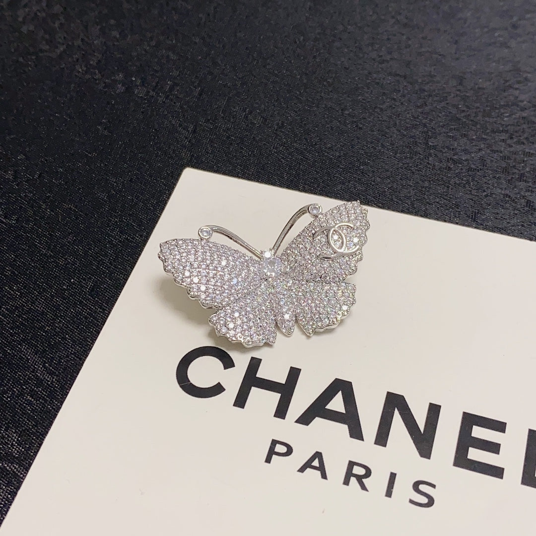 Chanel Butterfly Diamond Brooch