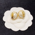 YSL White & Red Earrings - 18K Yellow Gold