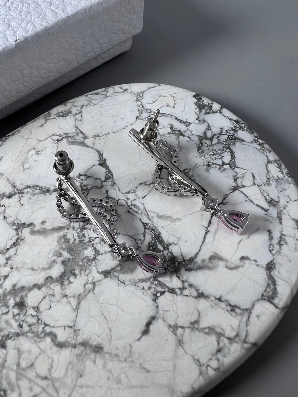 Dior Vintage Purple Crystal Earrings