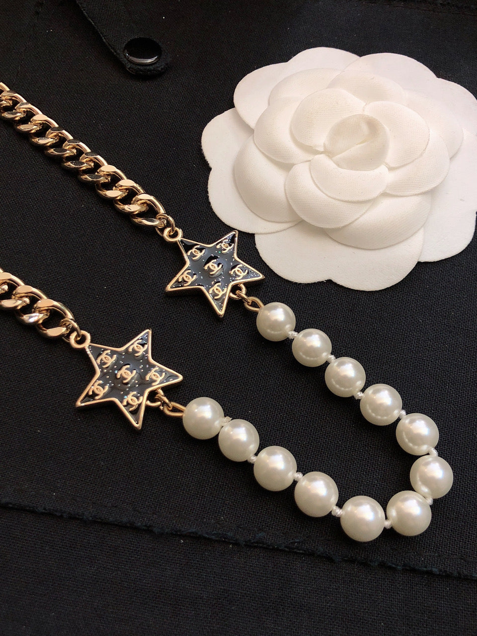 Chanel Star Pearl Necklace