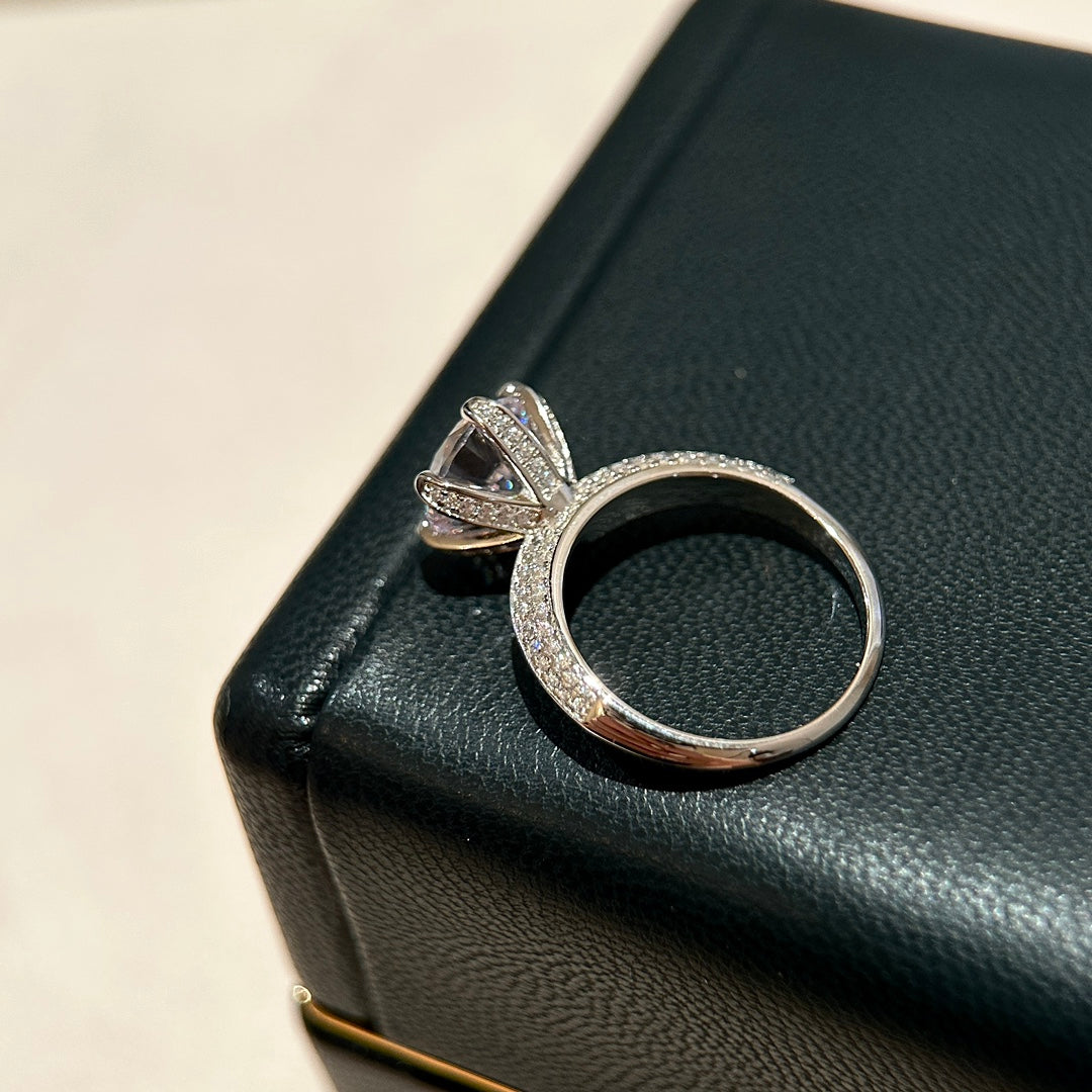 Tiffany Pave Tiffany Setting Engagement Ring - 18K White Gold