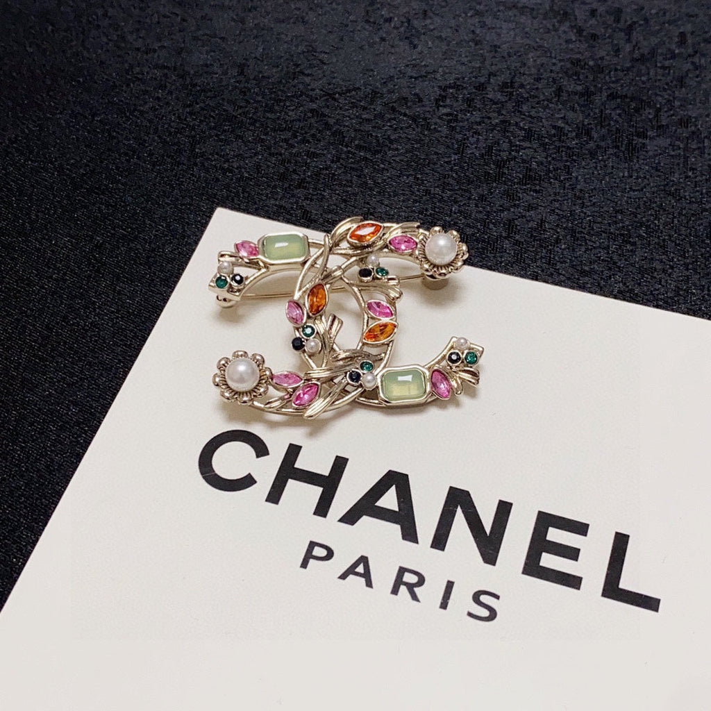 Chanel Crystal Flower Brooch