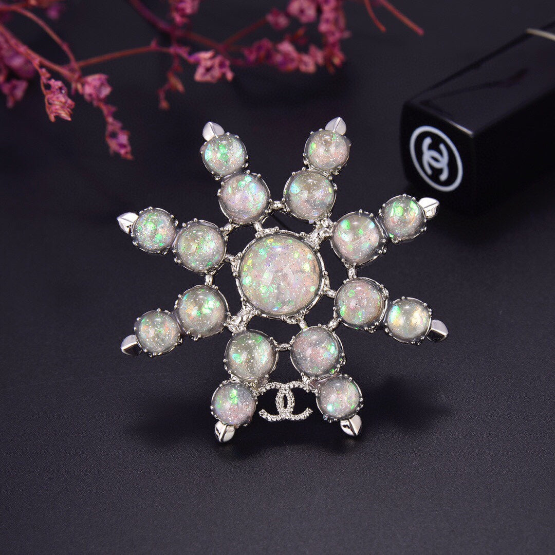 Chanel Flower Crystal Brooch