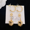 Chanel Flowers Earrings - 4.5 cm Height - 18K Yellow Gold