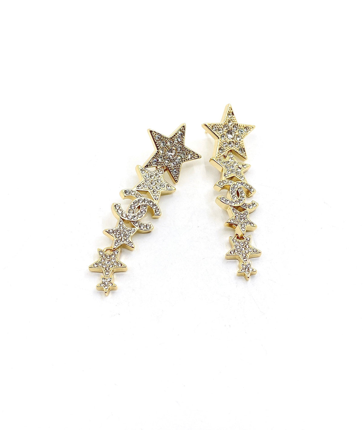 Chanel Star Diamonds Long Earrings - 18K Yellow Gold