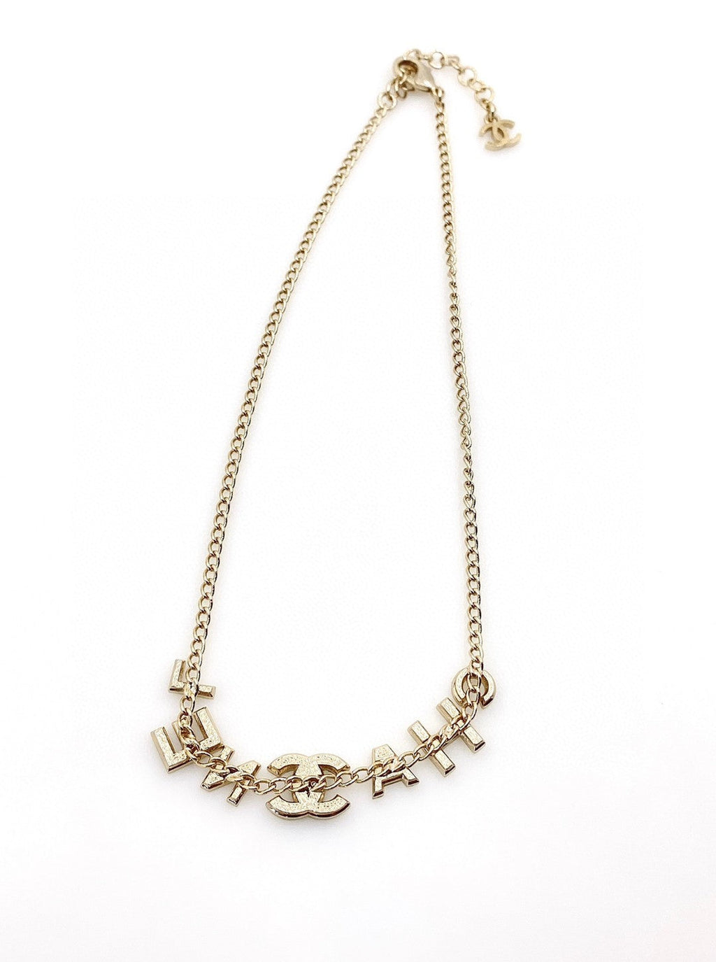 Chanel Script Diamond Necklace