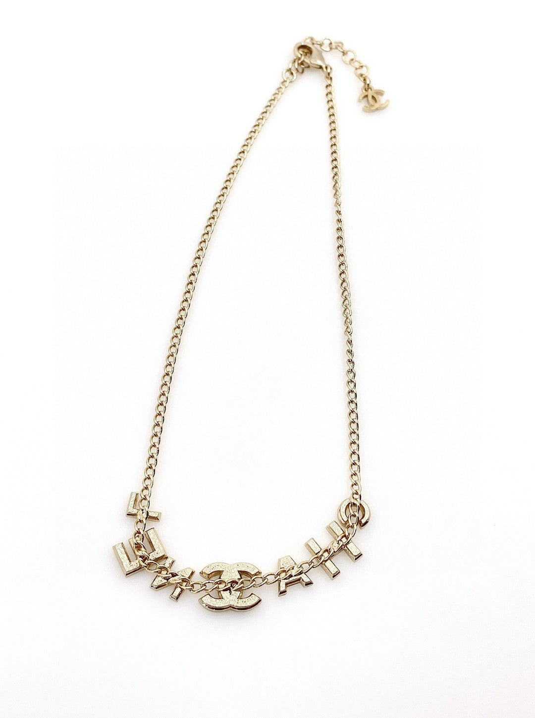 Chanel Script Diamond Necklace