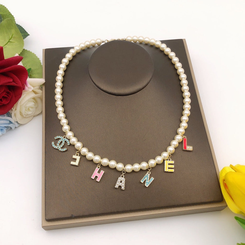 Dior Script Pearl Necklace