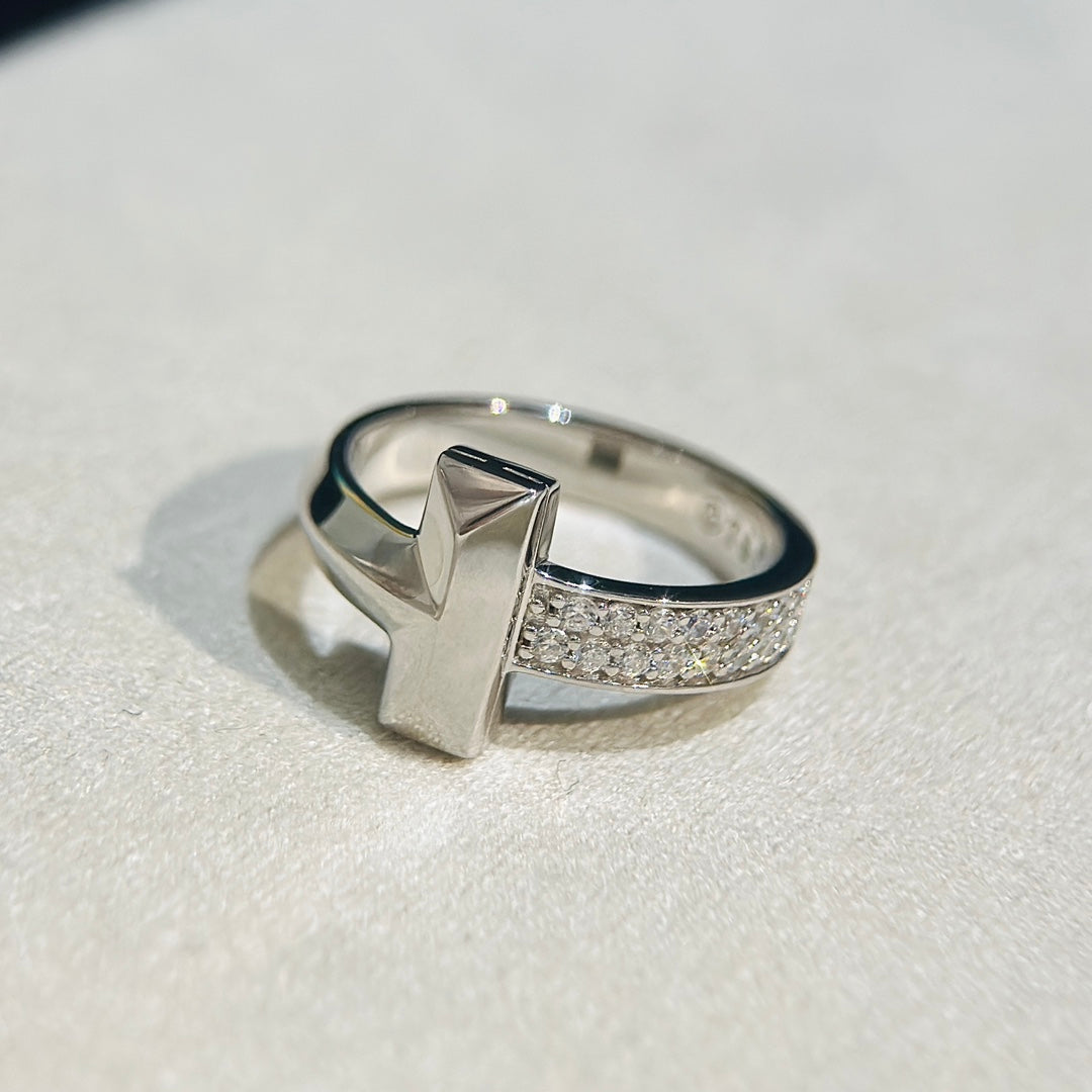 Tiffany Narrow Pave Ring - 18K White Gold