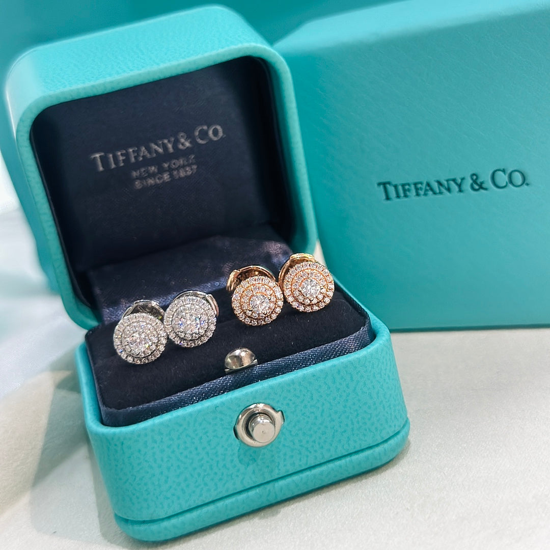 Tiffany Soleste Moissanite Earrings - 18K Rose Gold