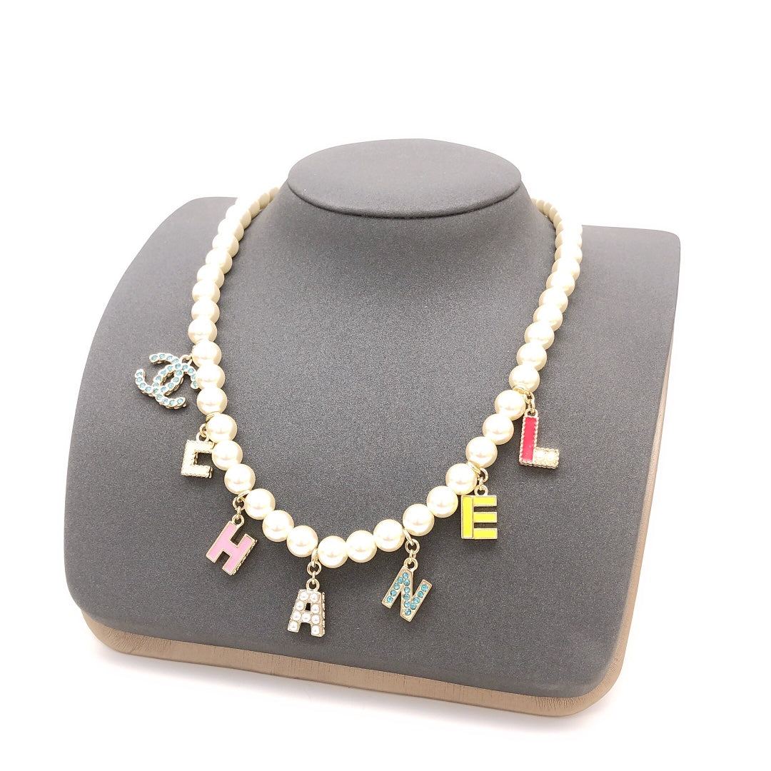 Dior Script Pearl Necklace