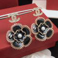 Chanel Camellia Diamond Earrings - 18K Yellow Gold