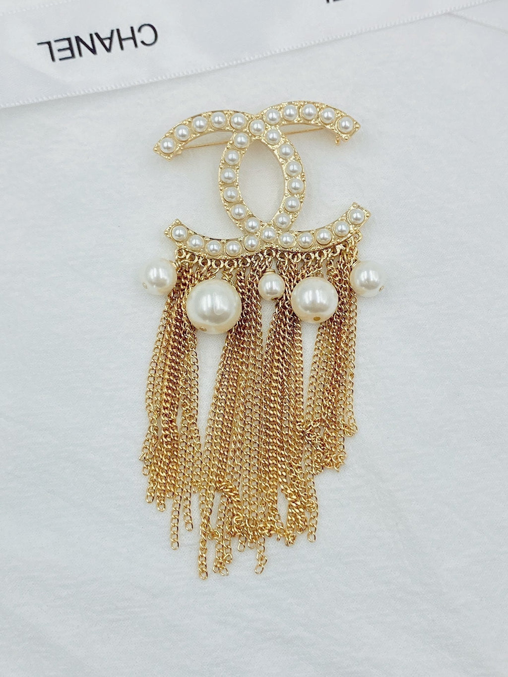 Chanel Pearl Tassel Brooch