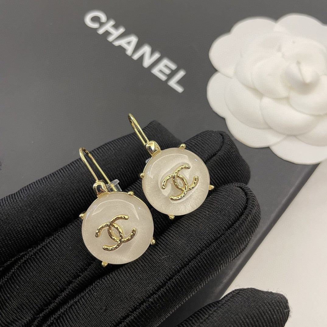 Chanel Crystal Earrings - 18K Yellow Gold